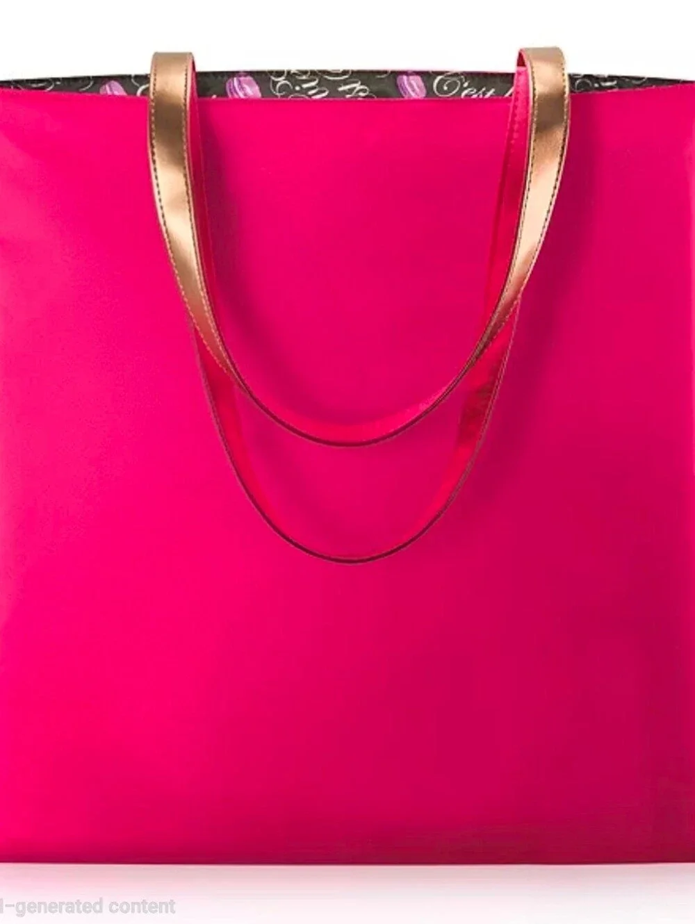 Lancôme Signature Reversible Tote Bag (solid pink/printed)